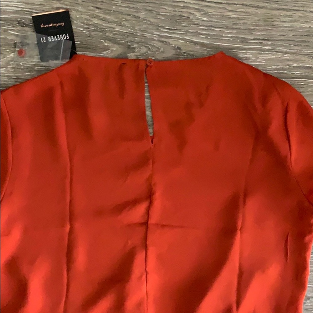 NWT Forever 21 orange dressy knot tie medium top - Picture 7 of 7